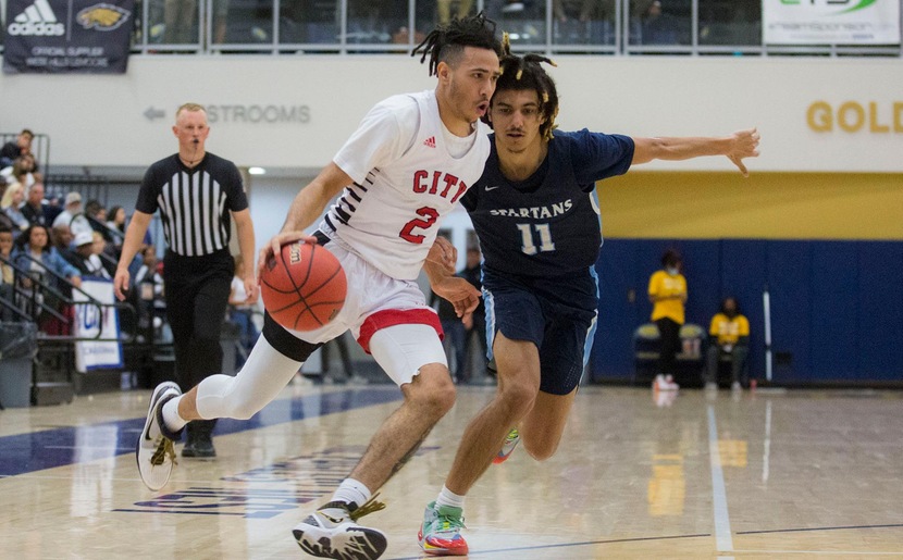 Julian Vaughns led the Rams with 14 points in the state quarterfinal win over MiraCosta on Friday. (Photo by David Sanborn)